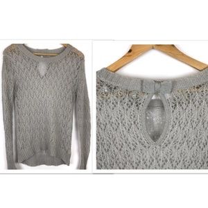 Lauren Conrad | Open Crochet Bow Sweater